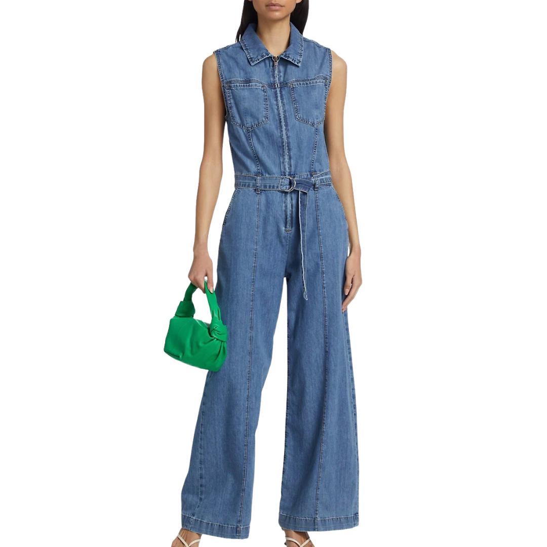 Sleeveless Wide-Leg Jumpsuit in Happy Indigo
