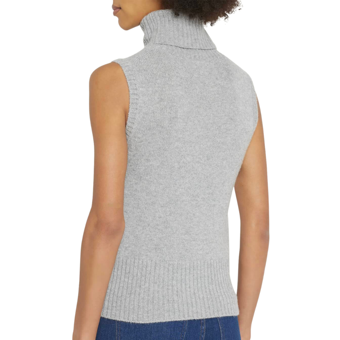 Mazzy Cashmere Shell in Heather Grey