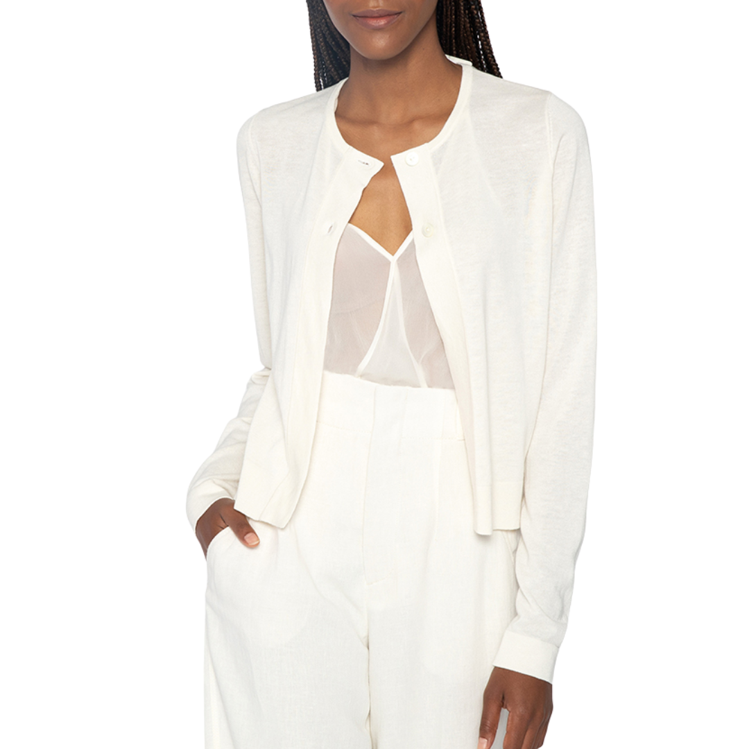 Dress Cardigan in Ivory