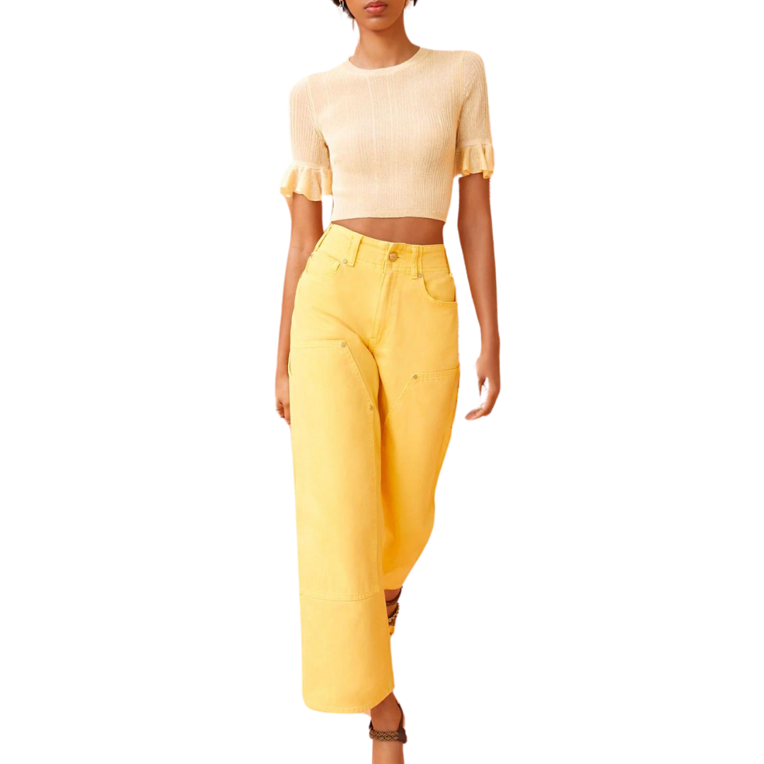 The Olympia Jean in Dandelion Wash