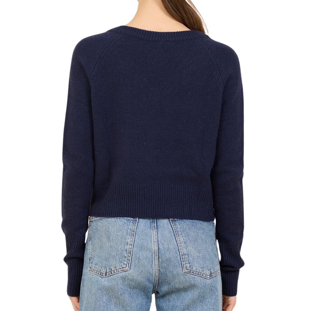 Blakely Cashmere Vneck in Navy