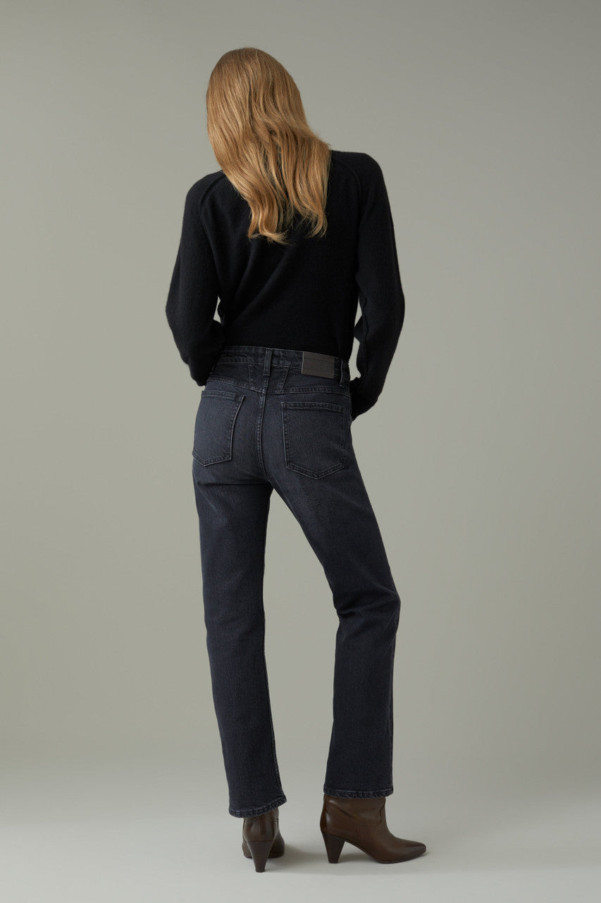 Baylin Slim High Rise Jeans in Dark Grey