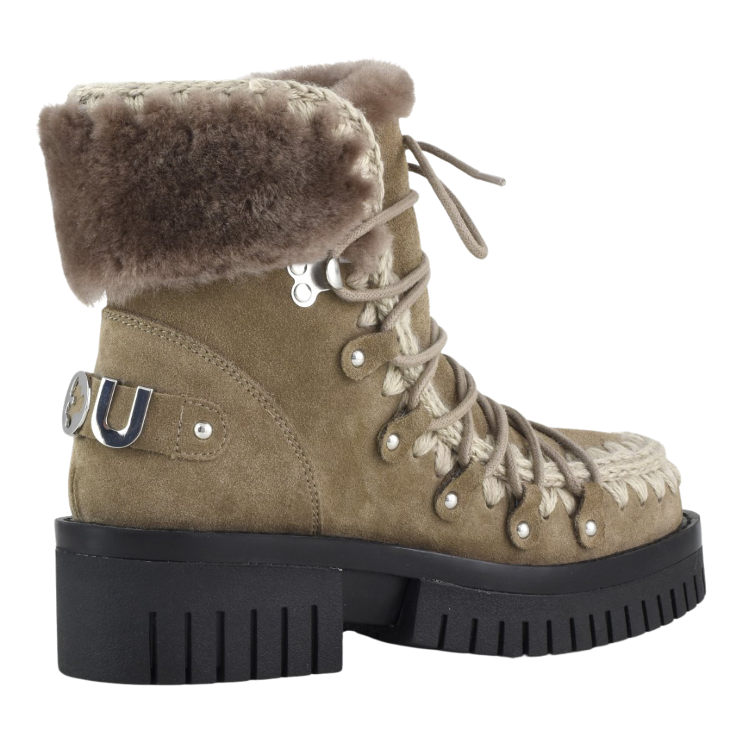 Eskimo Combat Lace Up in Elephant Grey