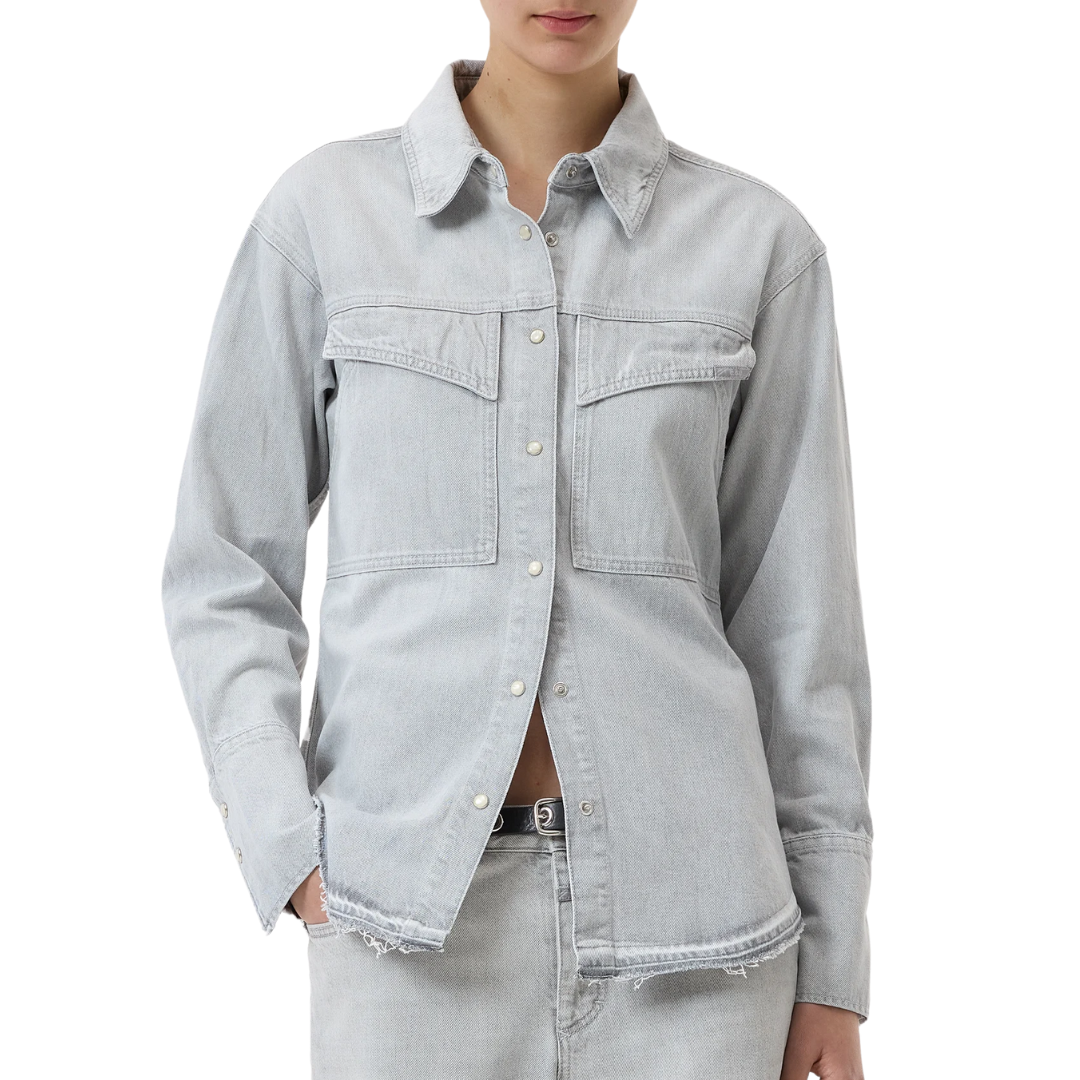 Denim Shirt in Light Grey