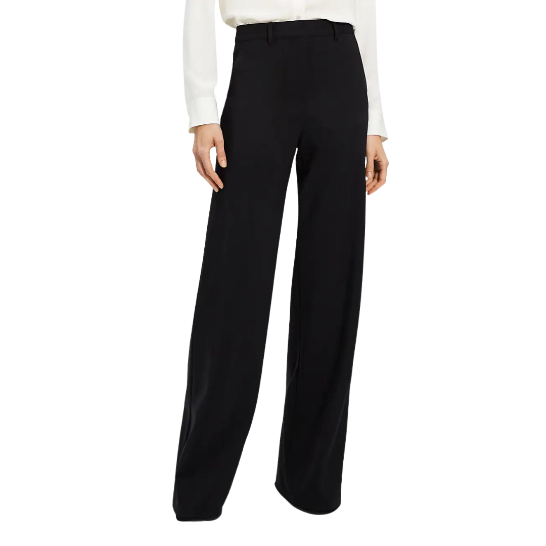 Terena Precision Ponte High Waist Trousers in Black