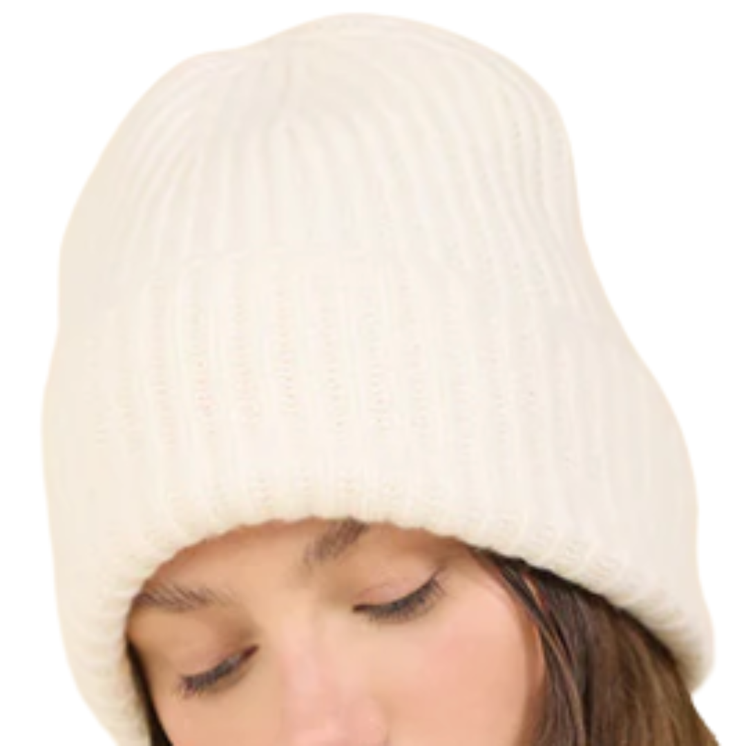 Pacific Cashmere Beanie in Ivory