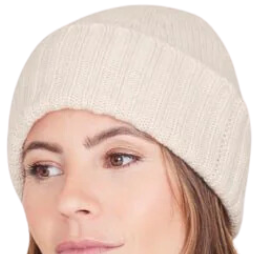 Stella Cashmere Beanie in Oat
