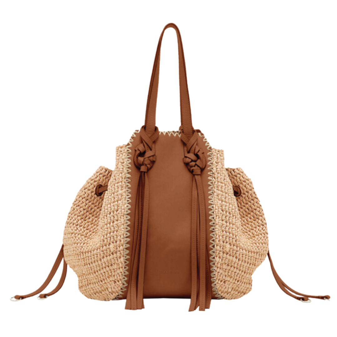 【ULLA JOHNSON】ストラップ付きかごバッグ Tulip Basket Bag- Natural Raffia Tulip Basket Bag - Ulla Johnson