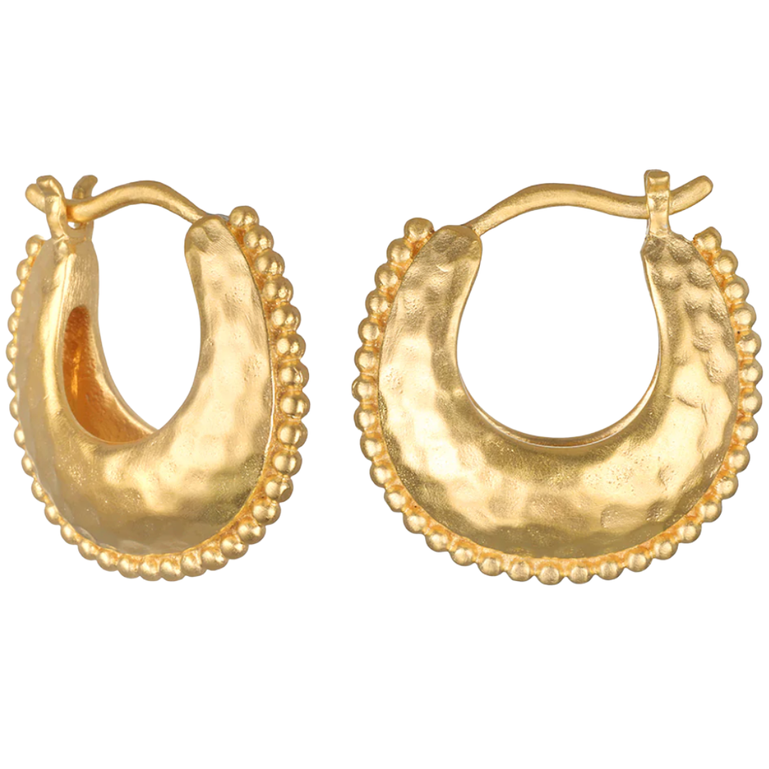 Step Boldly Hoop Earrings in Gold