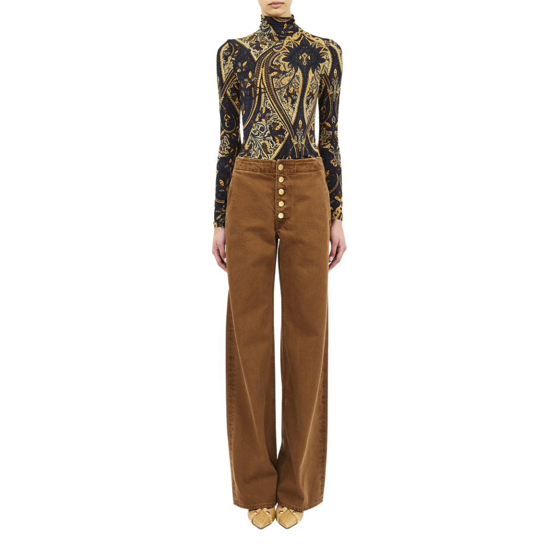 Aurelia Long Sleeve Jersey Top in Twilight Paisley