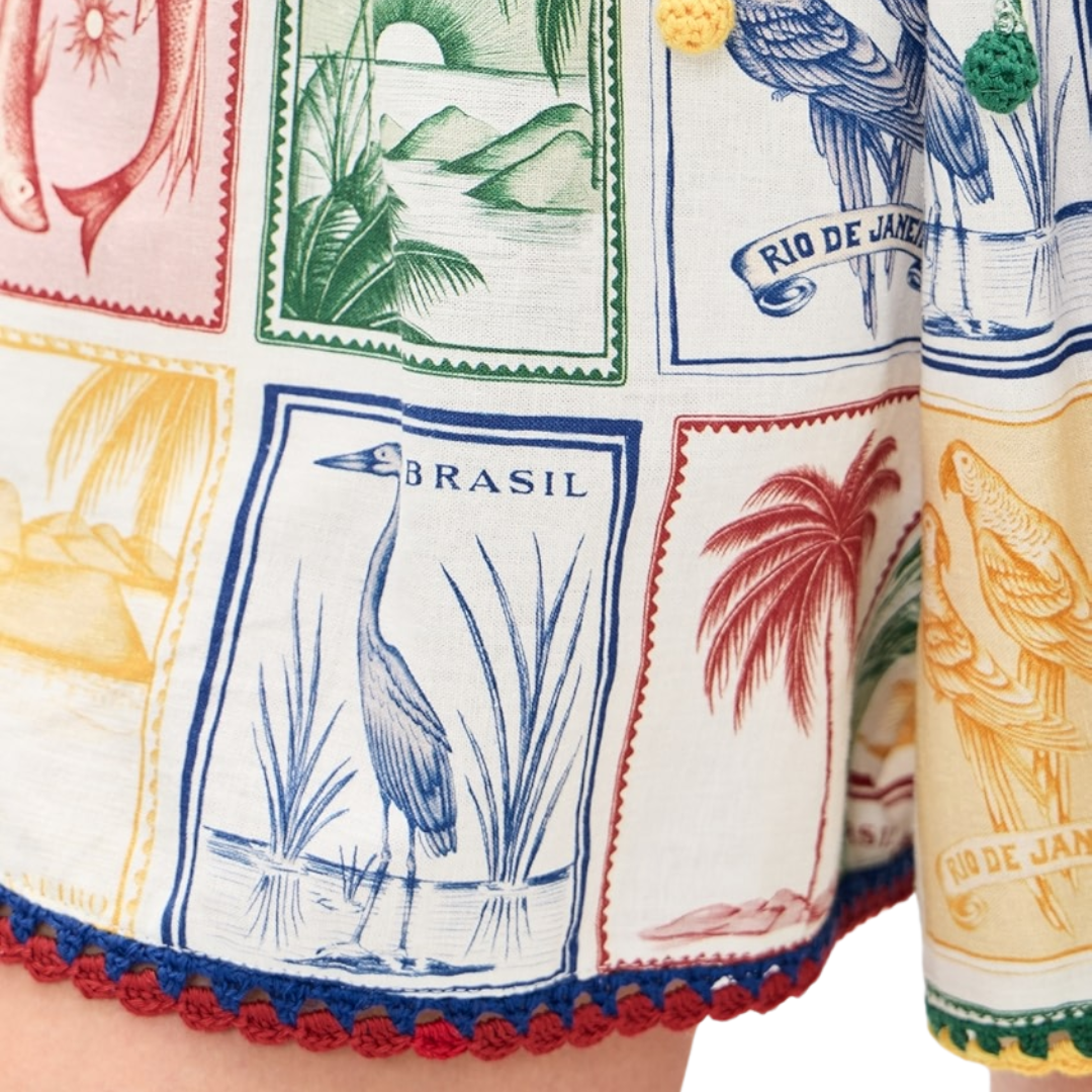 Brasil Vintage Crochet Shorts in Off-White