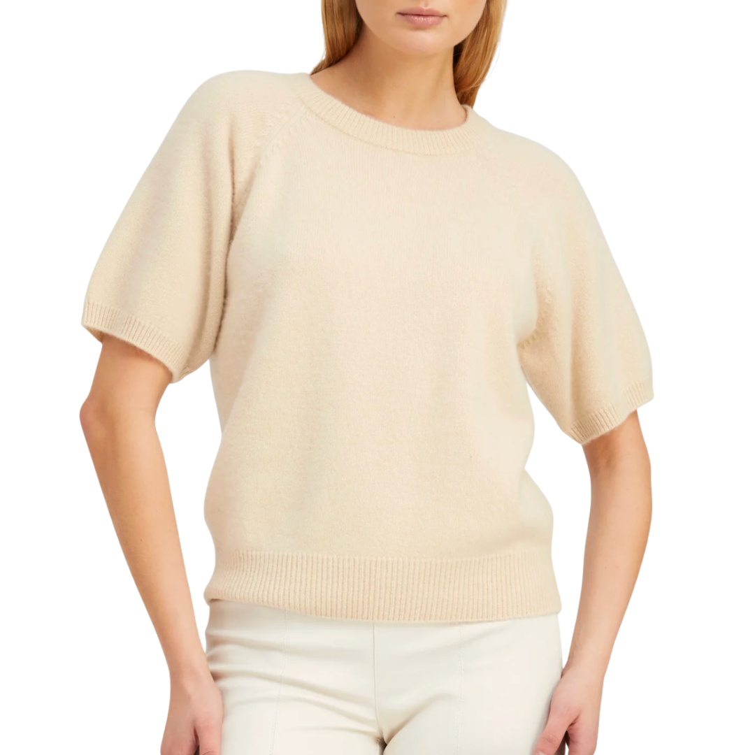 S/S Raglan Tee in Ivory