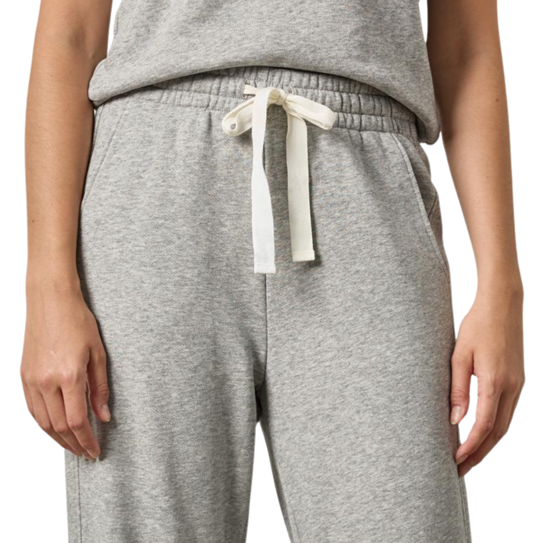 Side Panel Terry Pant in Heather Grey