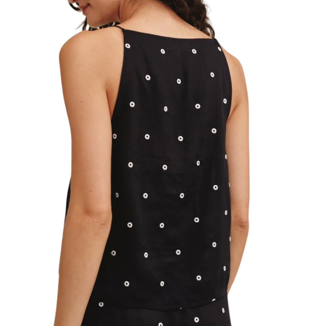 Side Button Tank in Cabana Dot