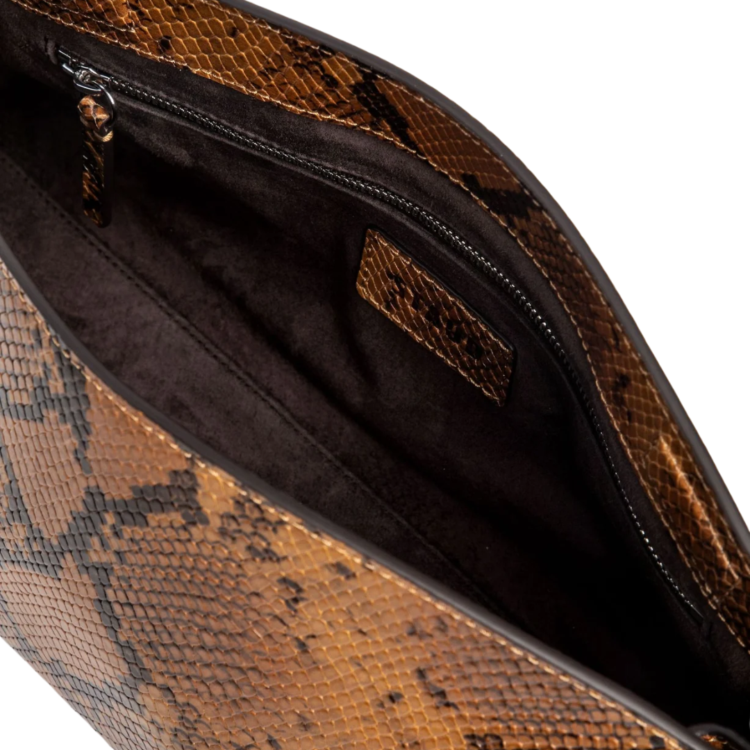 Maude Soft Clutch in Snake