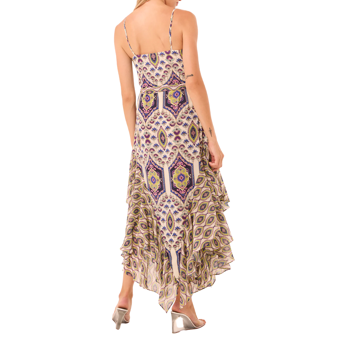Veronica Dress in Mosaic Eye Chiffon Mix