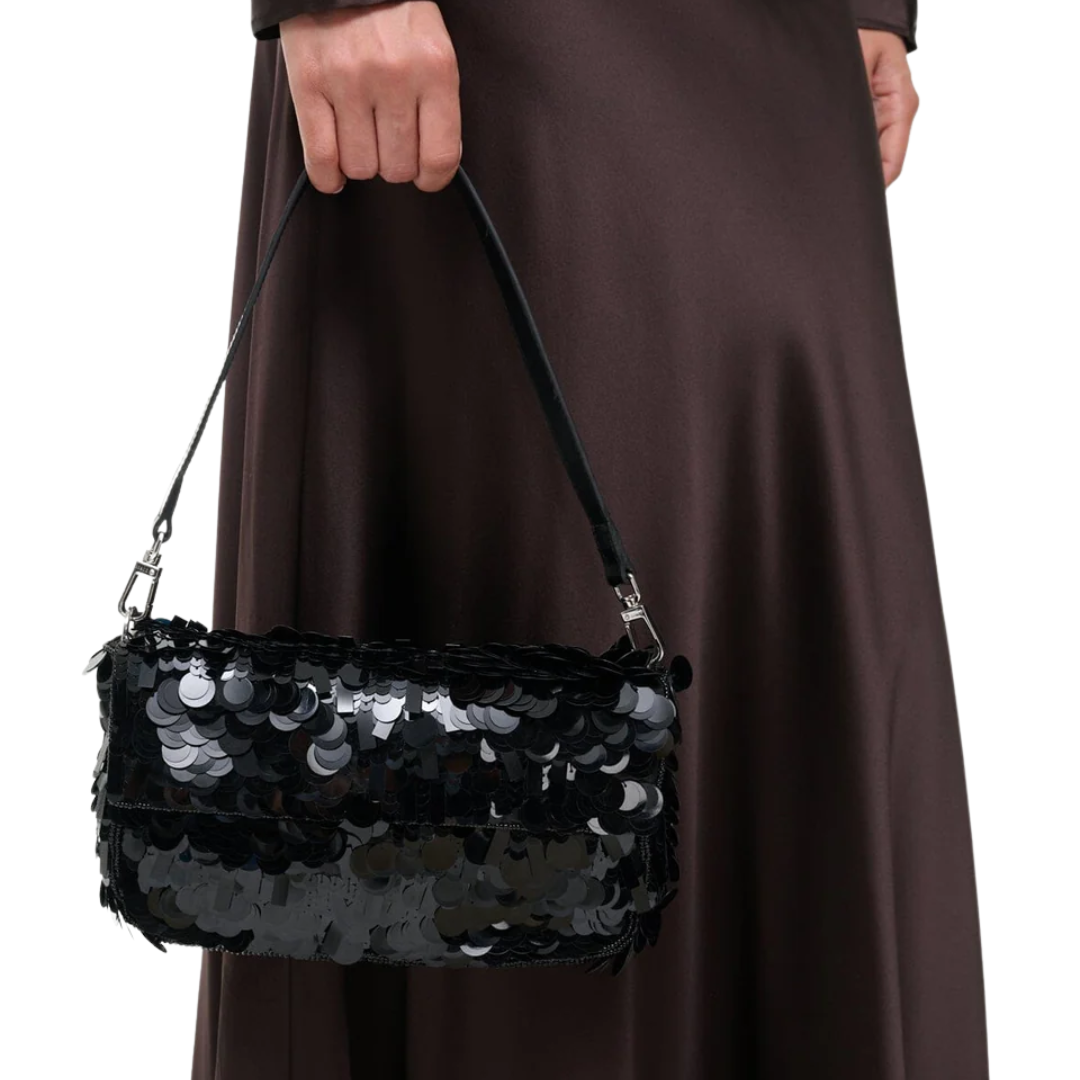 Timmy Convertible Shoulder Bag in Black