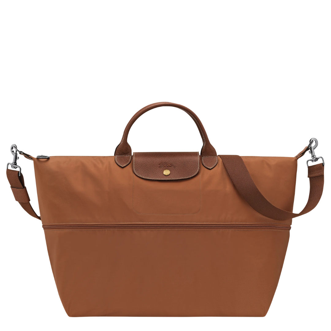 Le Pliage Original Expandable Travel Bag in Cognac