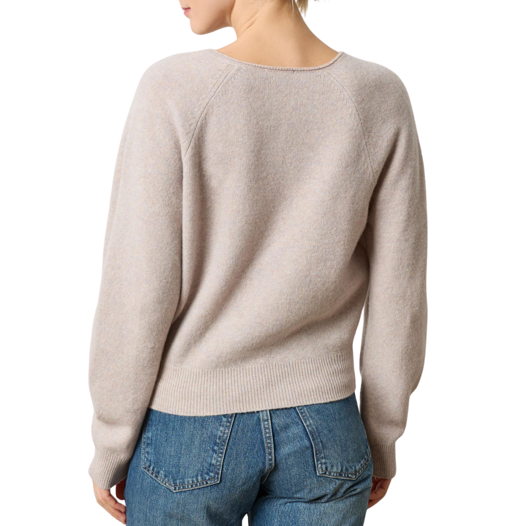 Split Neck Raglan Pullover in Quartz