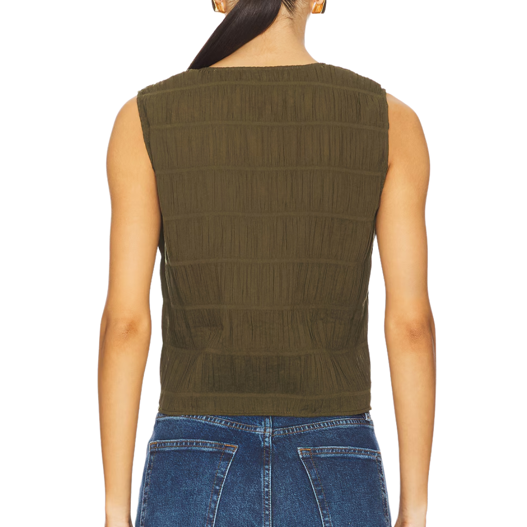 The Smocked Tank in Juniper
