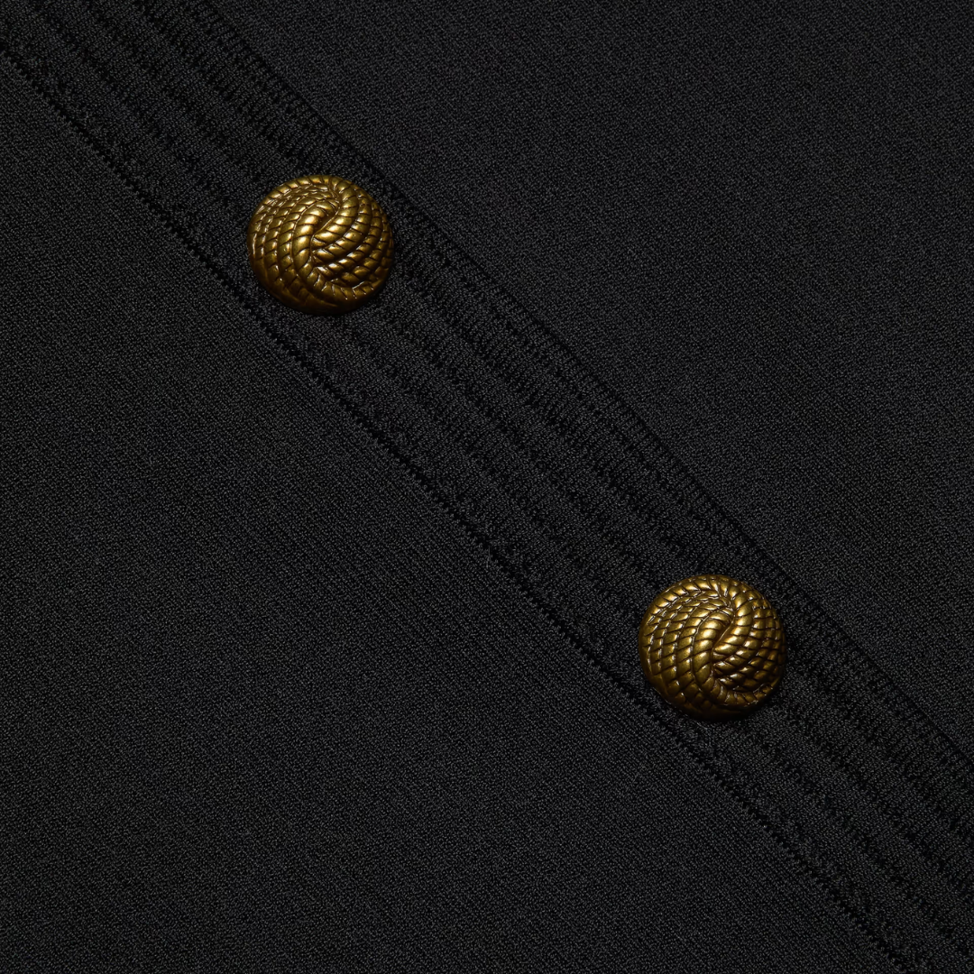 Patsy Cropped Cardigan in Black/Gold