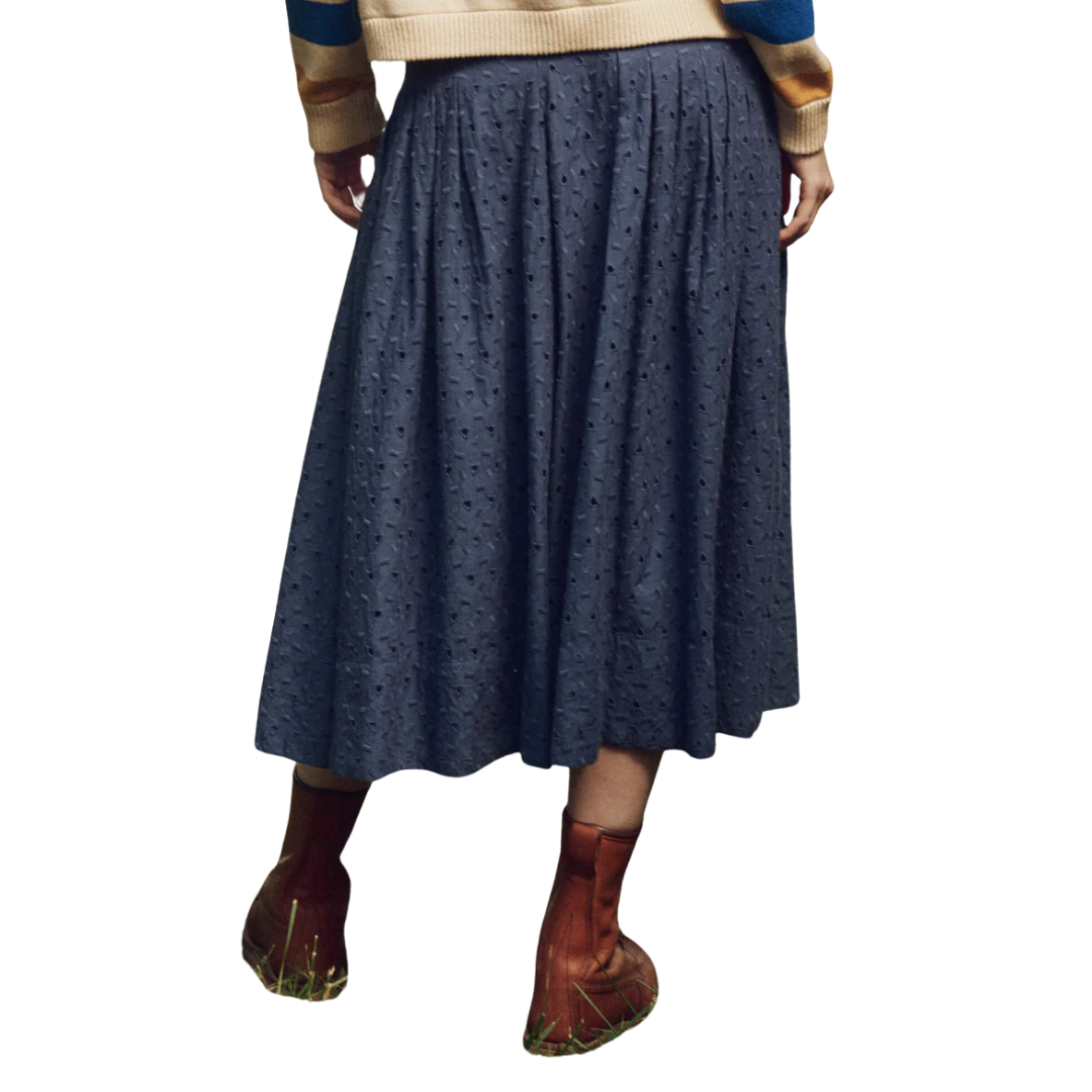 The Rhythm Skirt in Riverside Blue