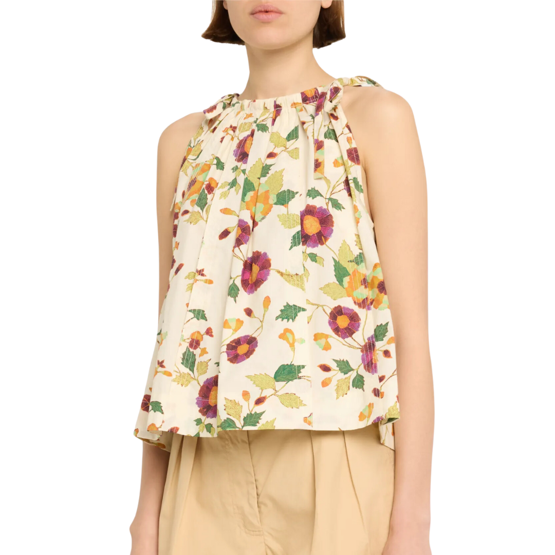 Zoe Top in White Iris
