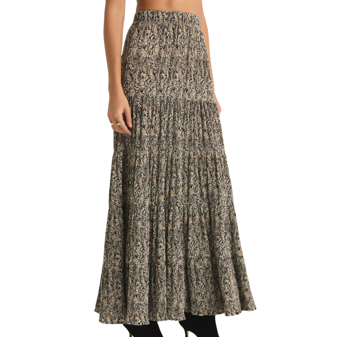 Zendaya Reva Block Skirt in Black
