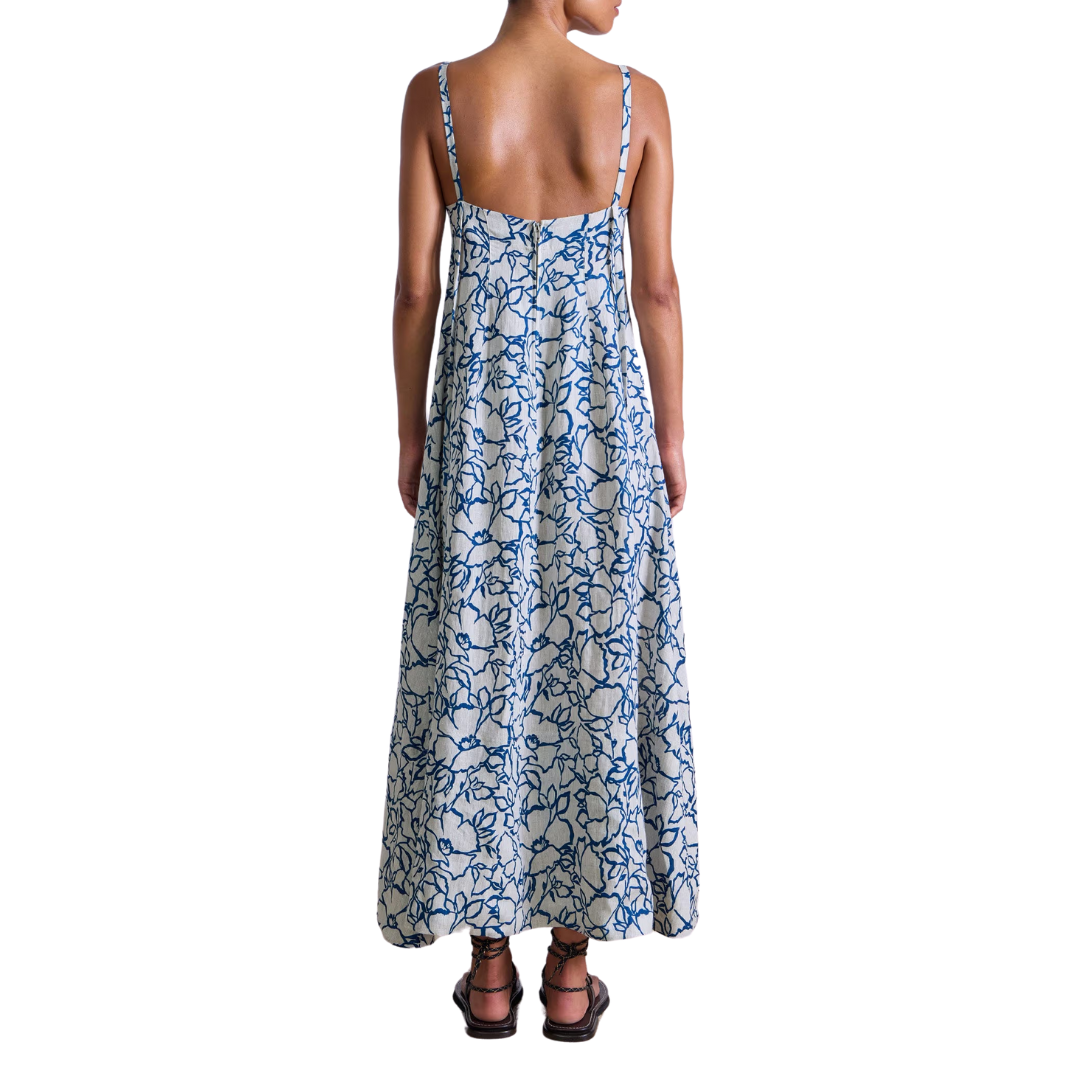 Viviana Tank Maxi in Lace Floral Flax