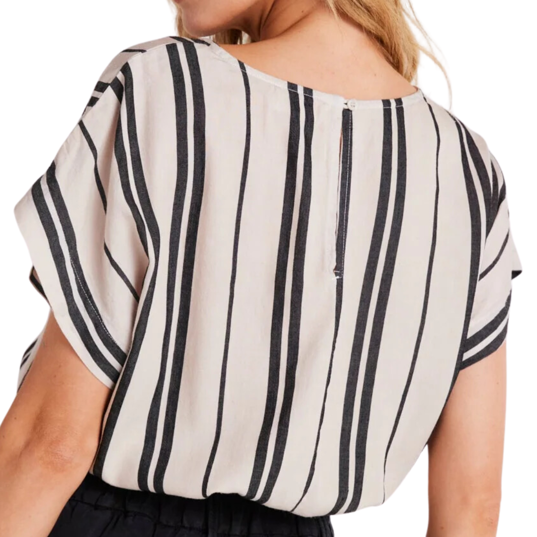 Elastic Waist Blouse in Soft Ecru