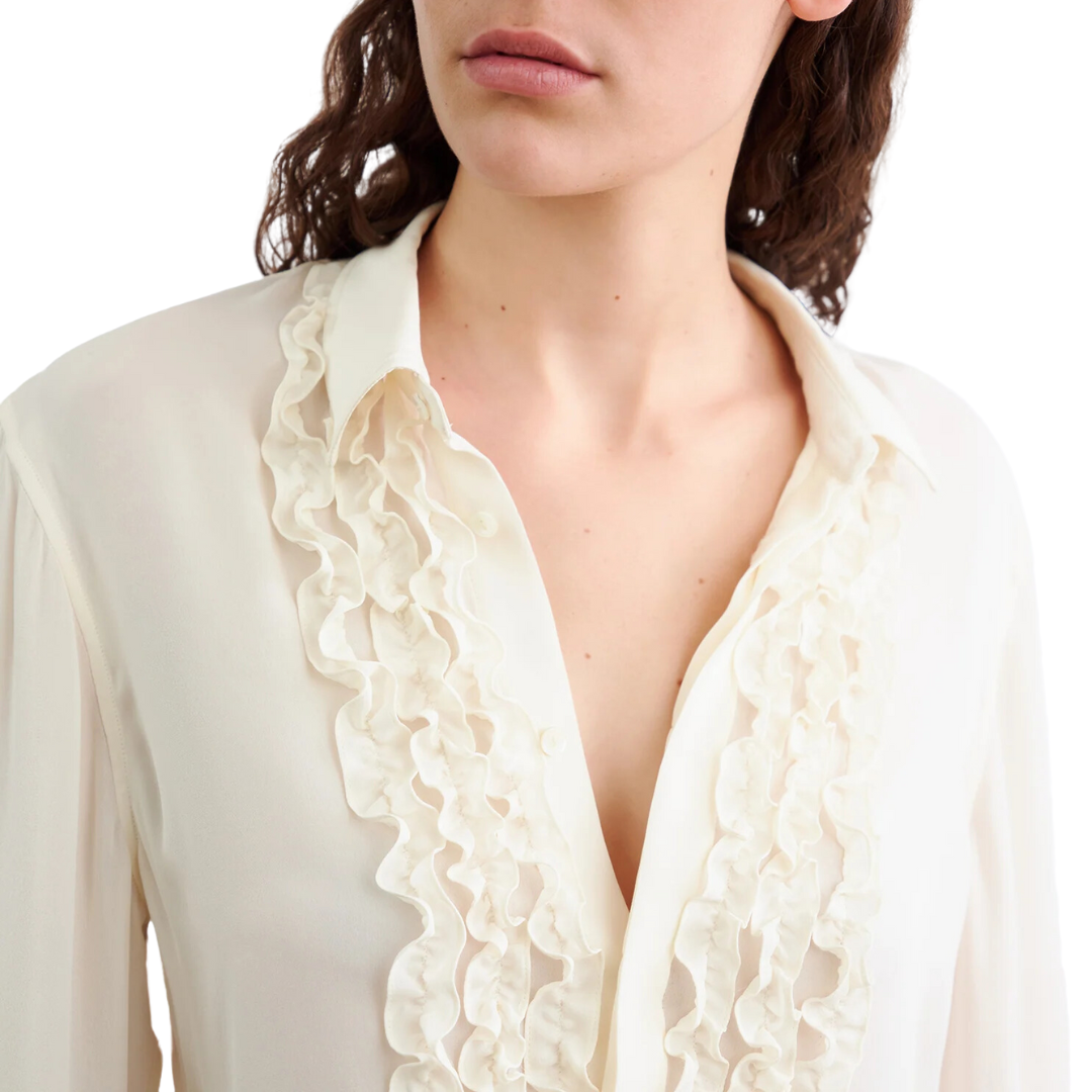 Marisa Silk Shirt in Ivory