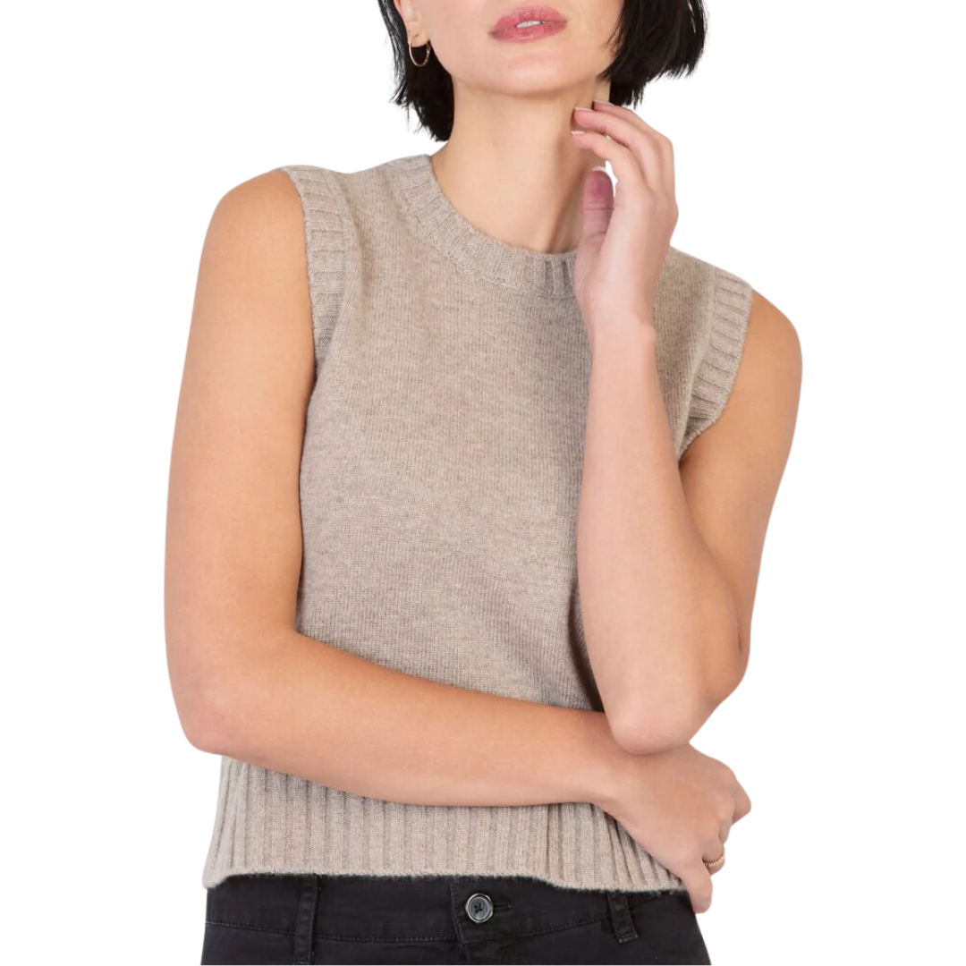 Gillian Sweater Vest in Natural