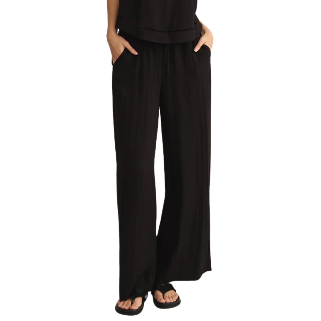 Soleil Textured Pant in Black