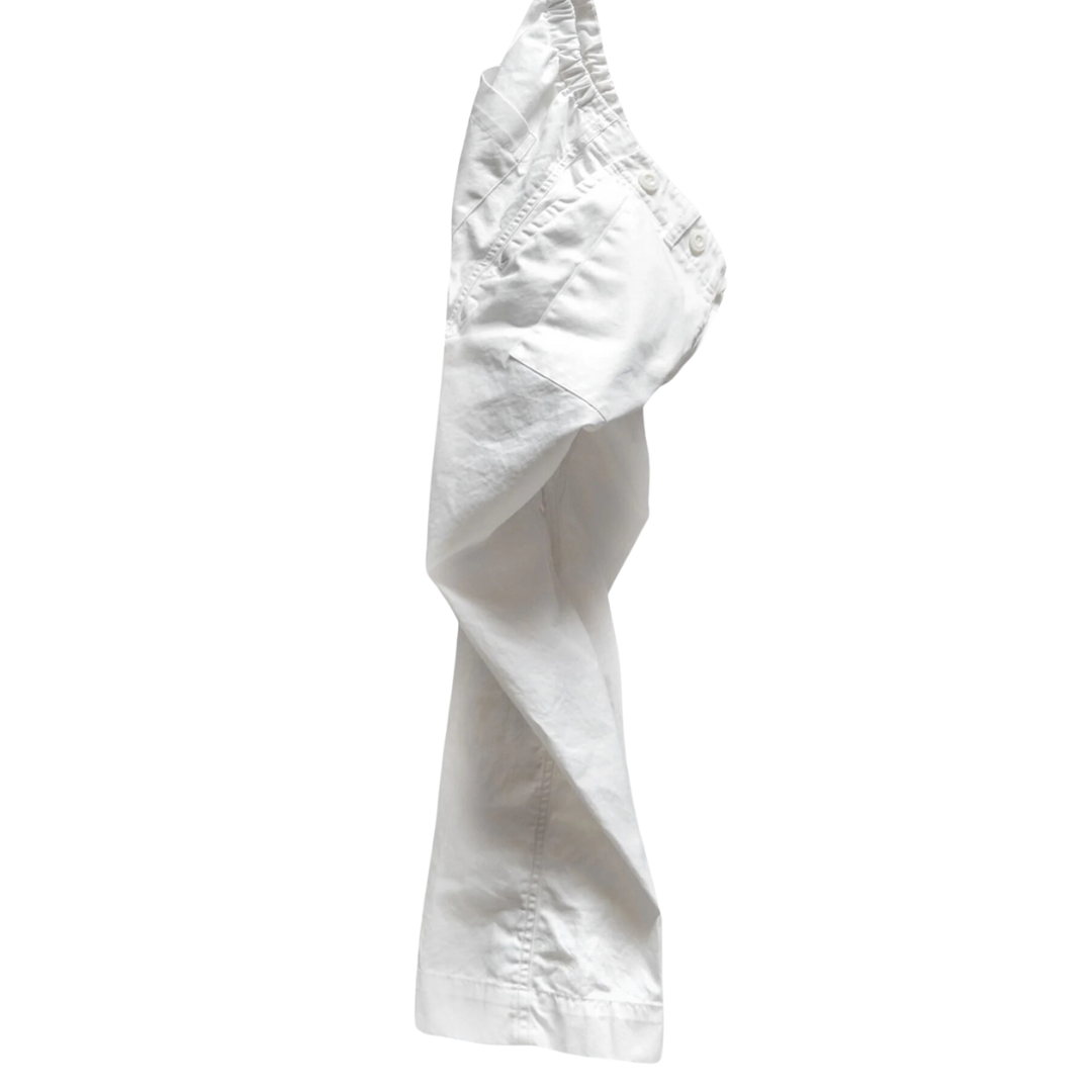 French Sailor Japanese/Twill Pant in Super White