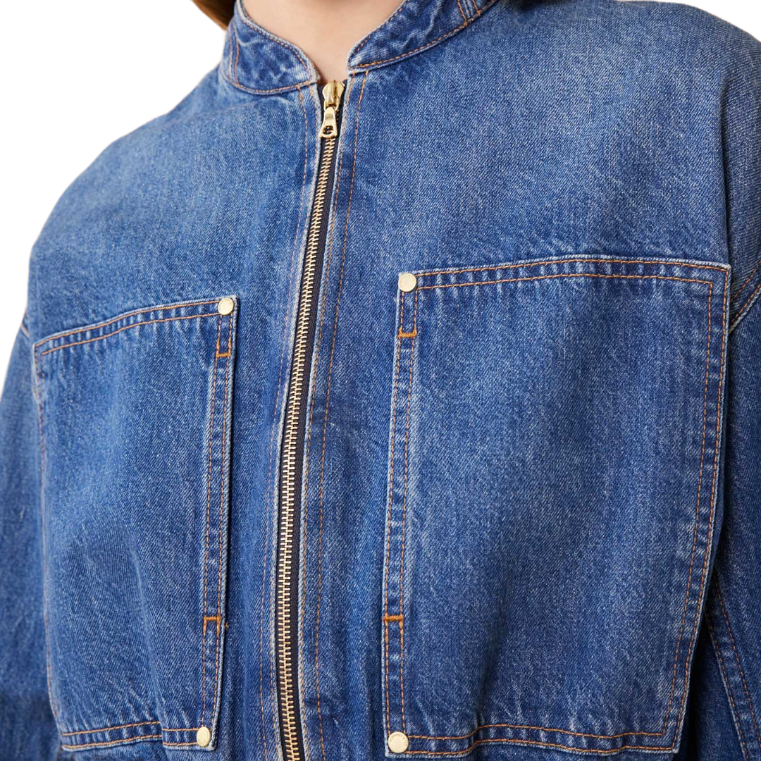 The Alessa Jacket in Danube Medium Indigo Wash