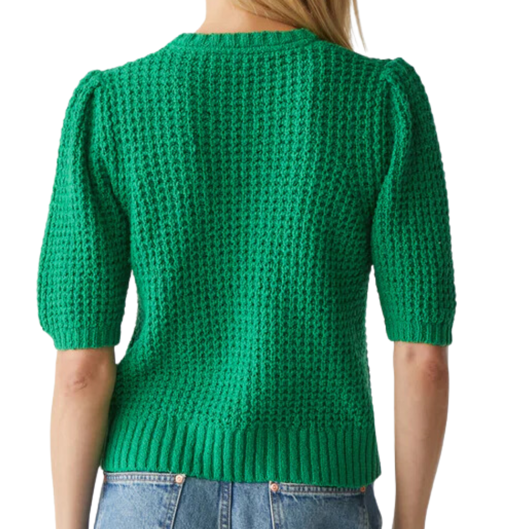 Gemma Puff Sleeve Sweater in Kelly