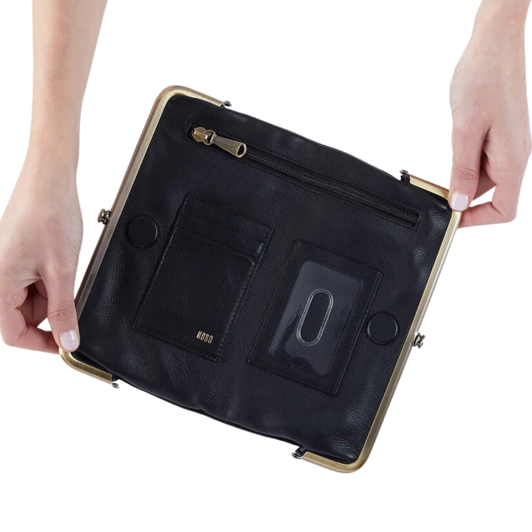 Lauren Clutch-Wallet in Black Suede