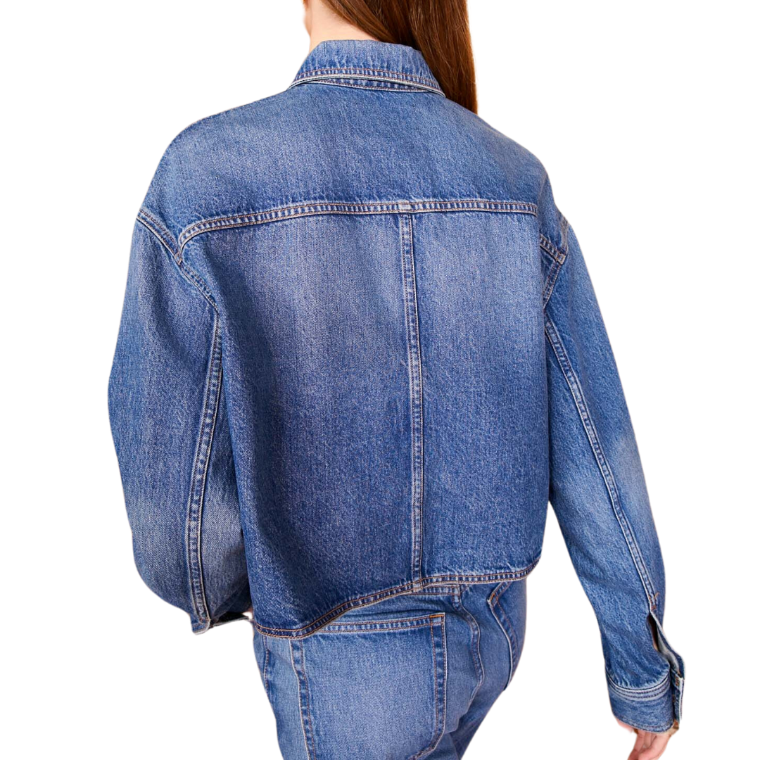 The Bobbi Jacket in Danube Medium Indigo Wash