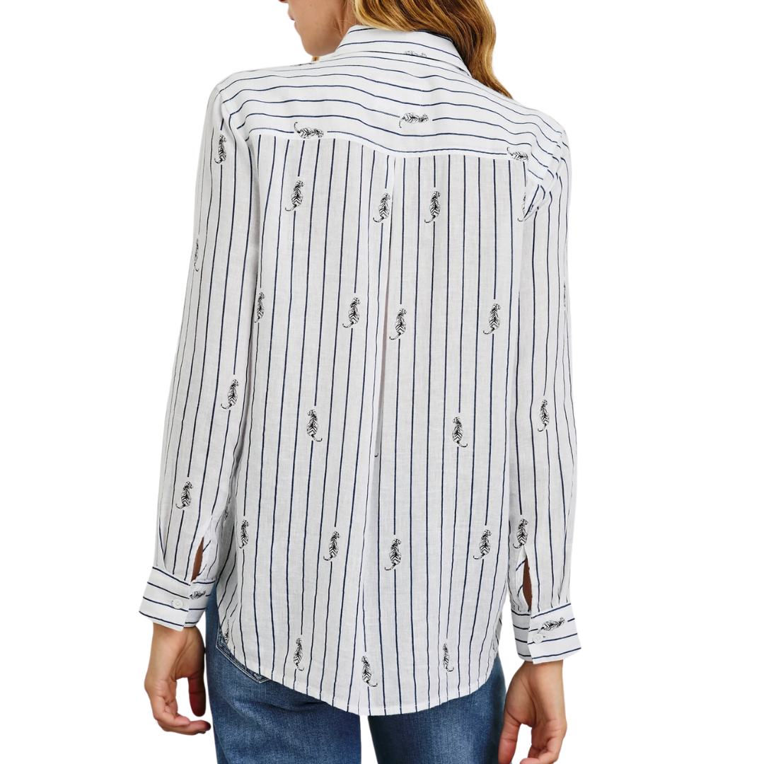 Charli Shirt in Navy Stripe Tigers