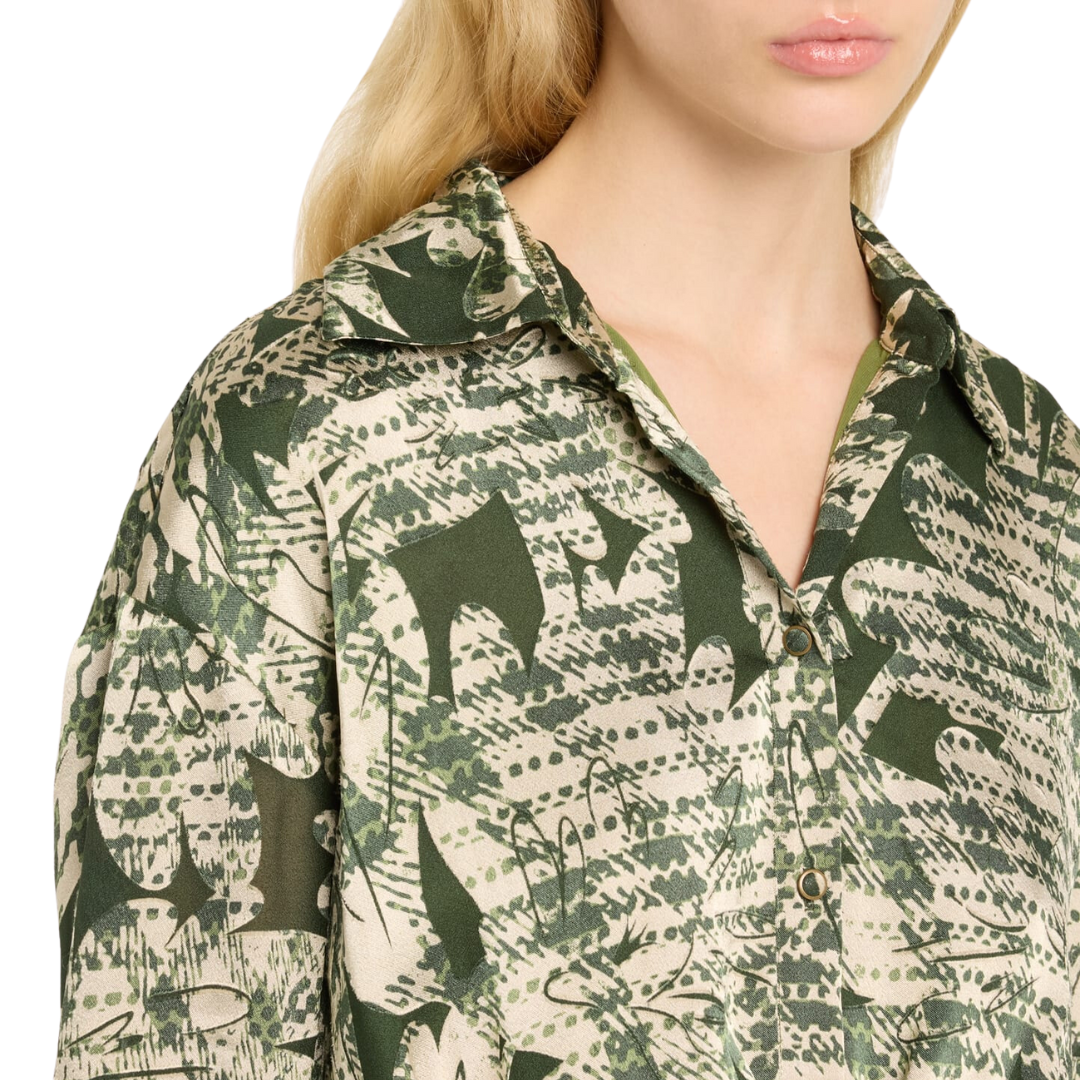 Palmer Long Sleeve Mini Dress in Sage Burnout