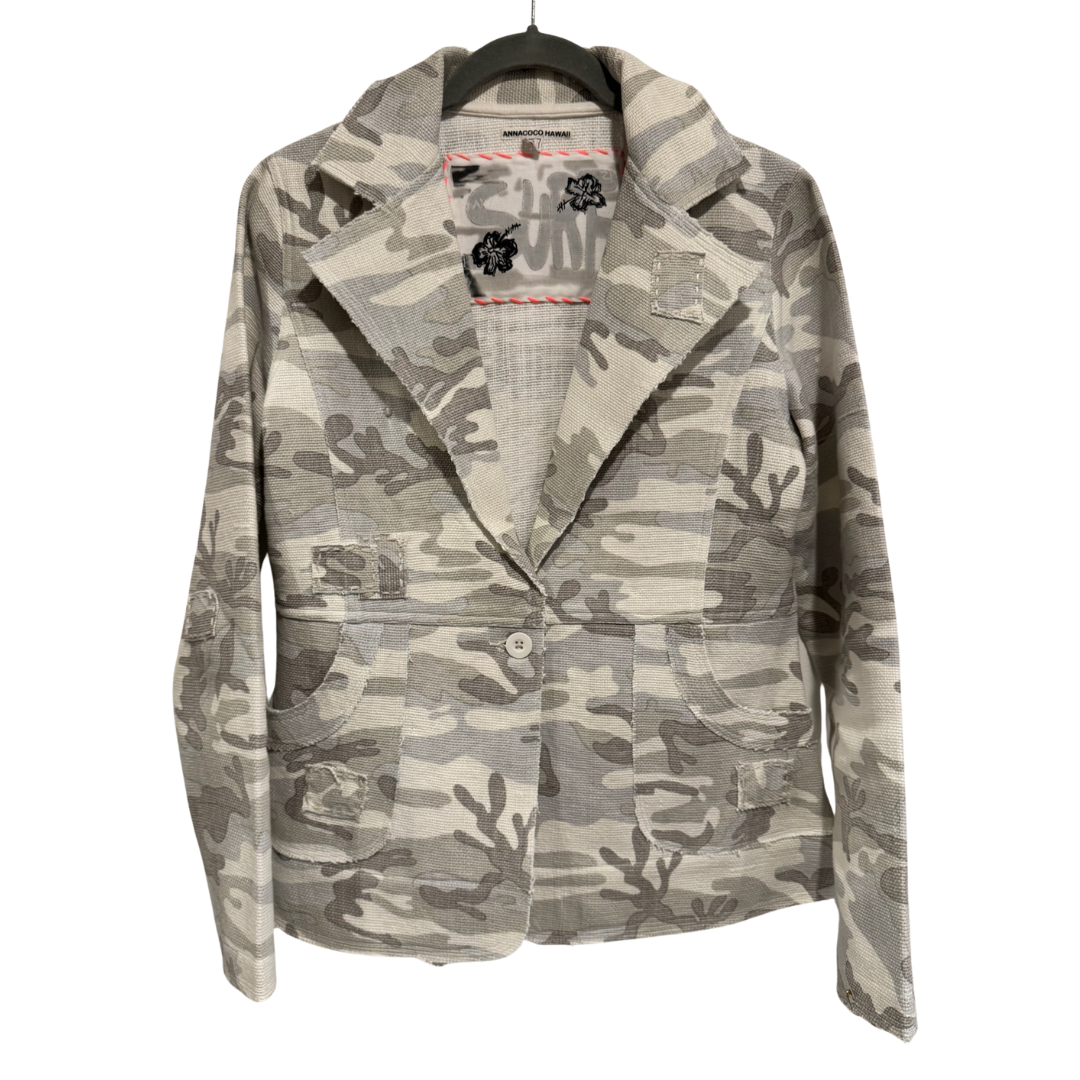 Camo Blazer in Grey