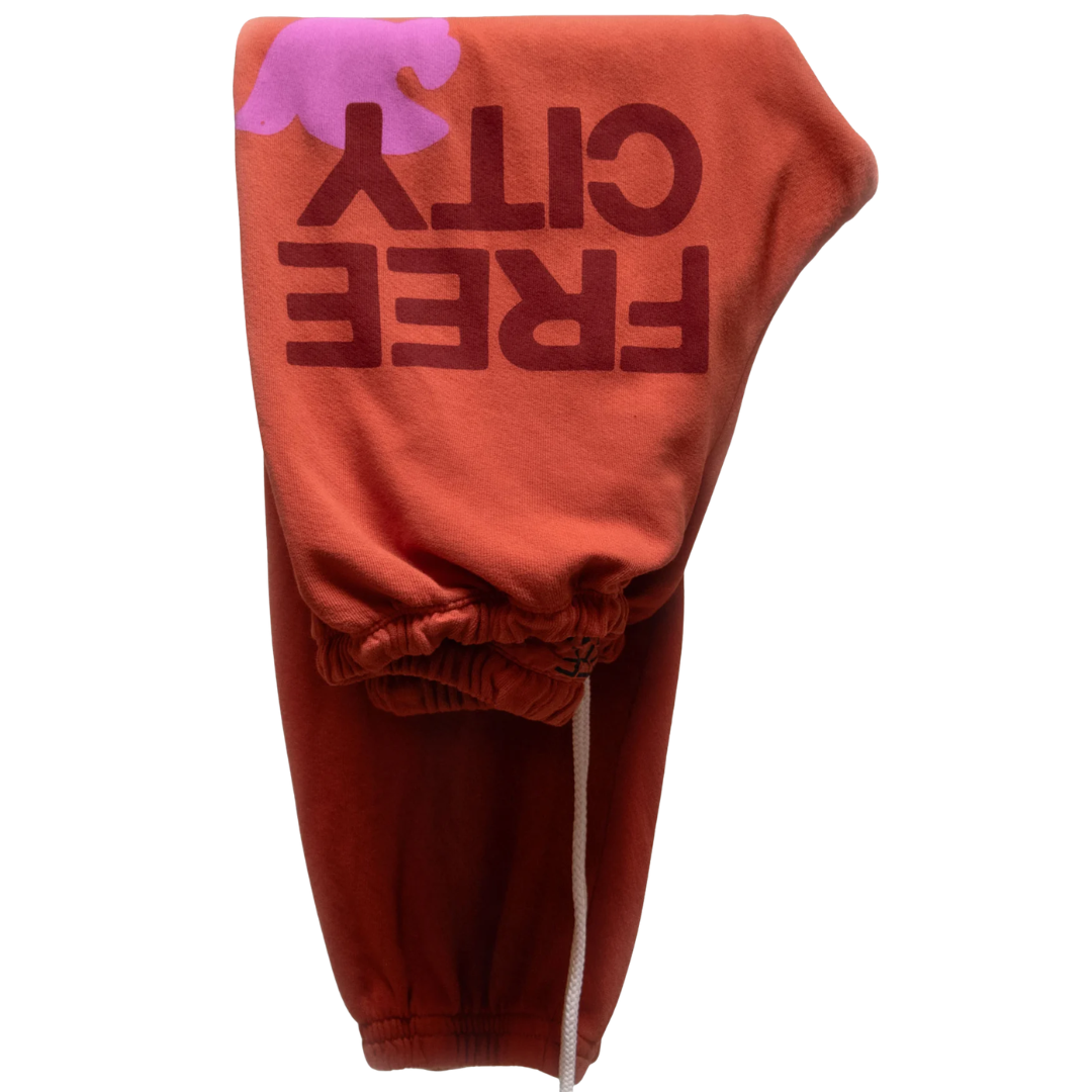 Freecitylarge Sweatpant in Burn Orange
