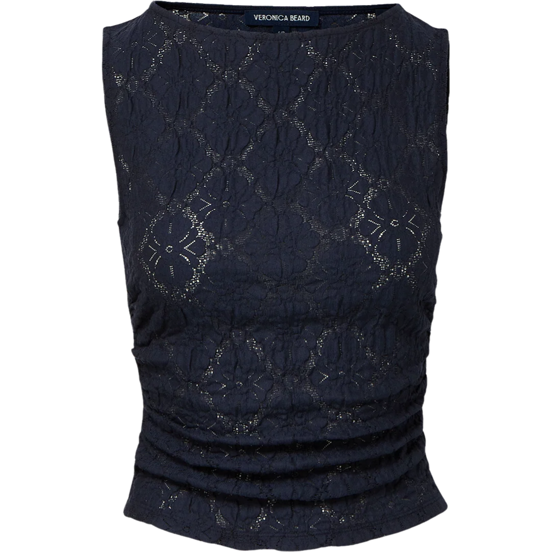 Selah Lace Tank Top in Navy