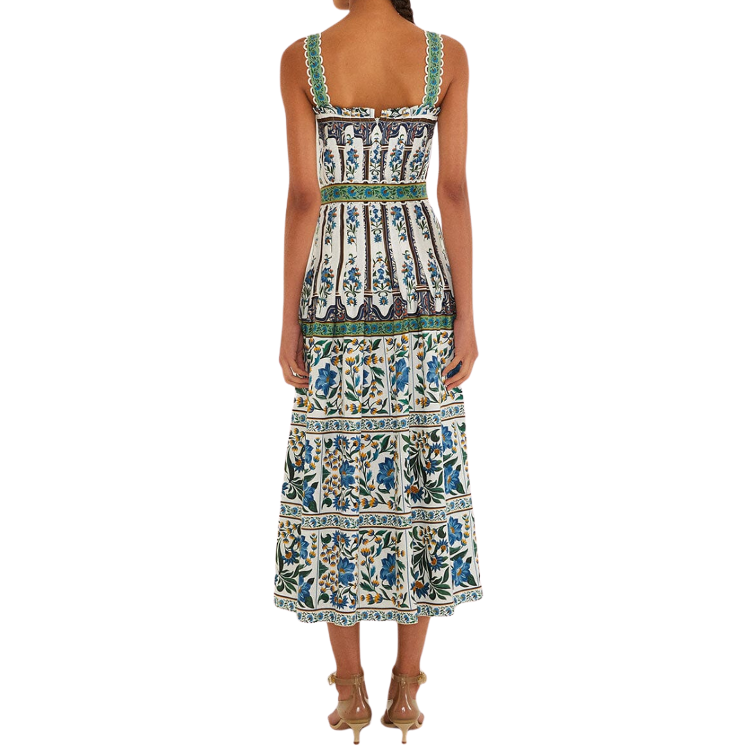 Manoela Belted Maxi Dress in Off-White