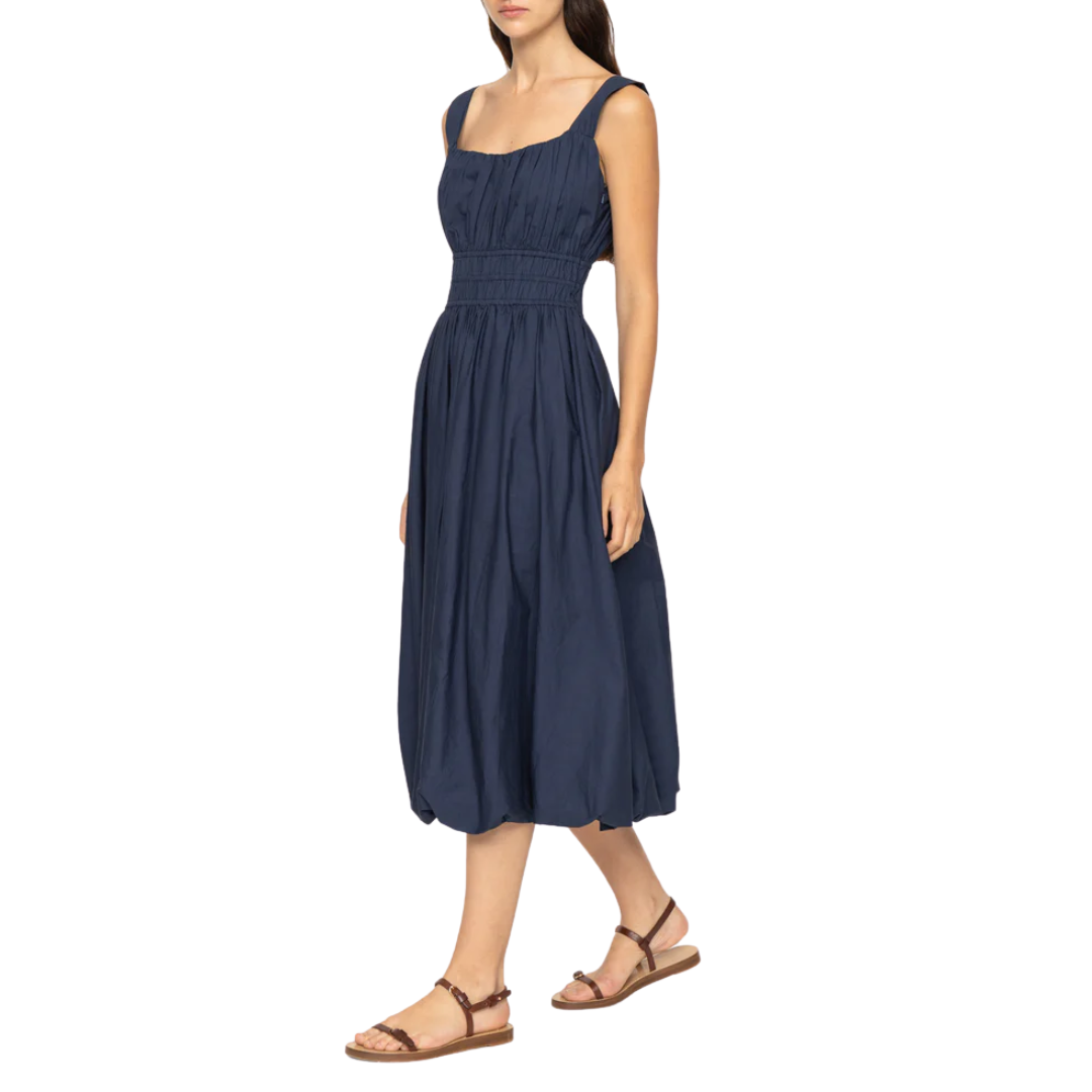 Emmet Midi Dress in Navy