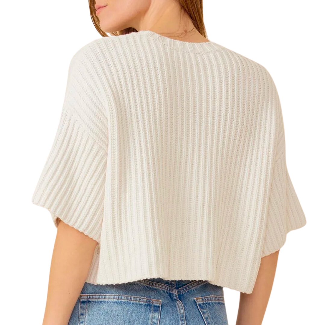 Brooklyn Pullover Tee in Ivory