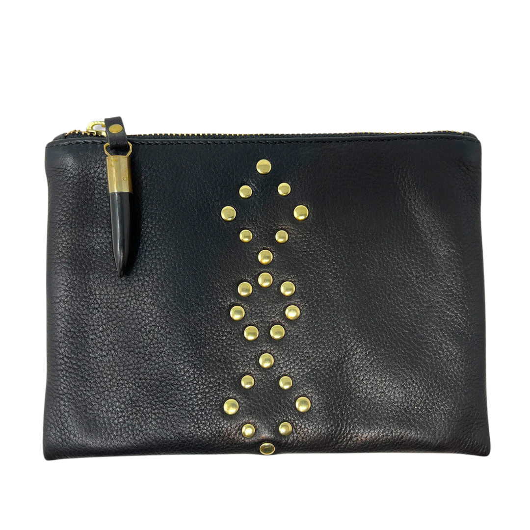 Small Pouch Flat Stud in Black