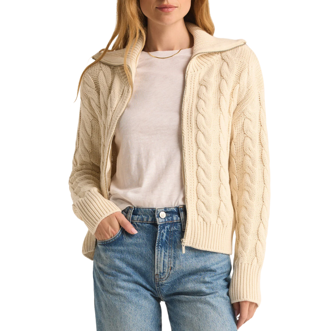 ZS Hemingway Cable Cardi Sea Salt