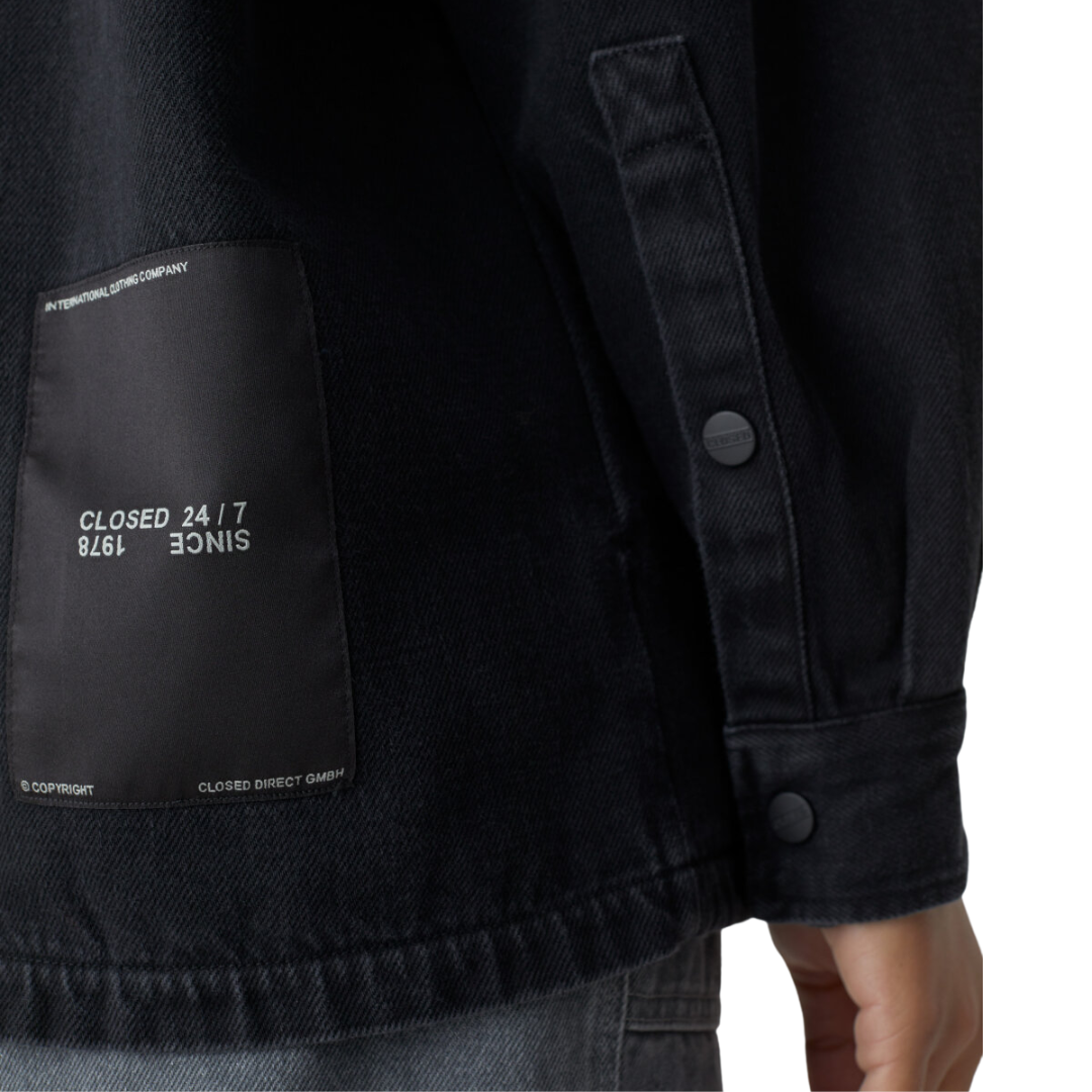 Denim Overshirt in Black