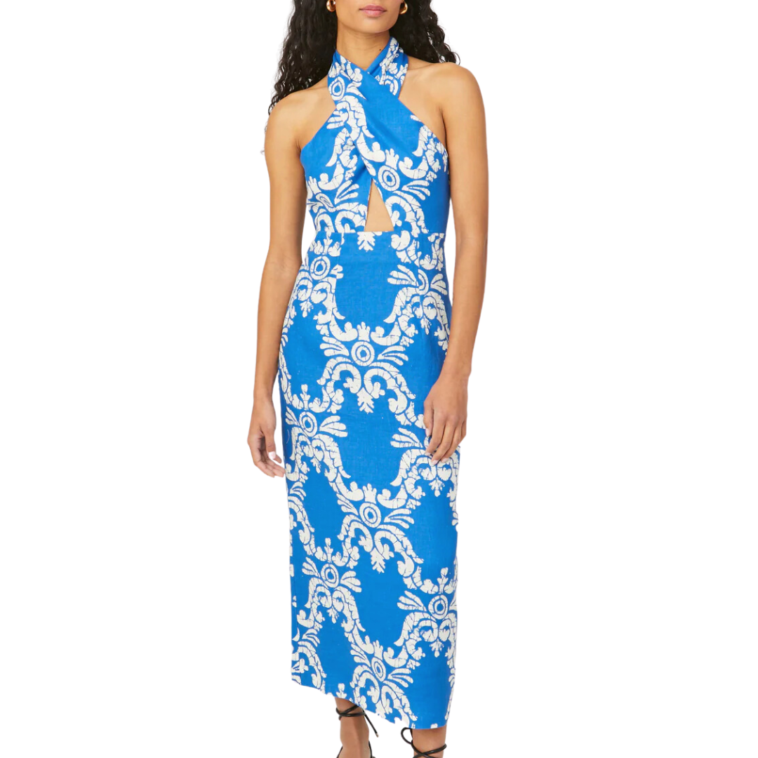 Paolo Dress in Batik Grid